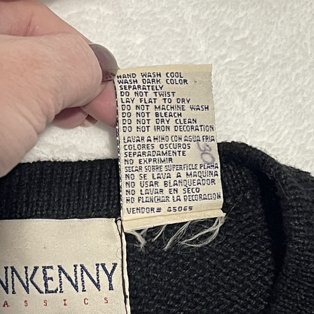 Vtg Donnkenny Embroidered Button Vest Sweater Womens L Beads Pockets Party Y2K - Picture 7 of 11
